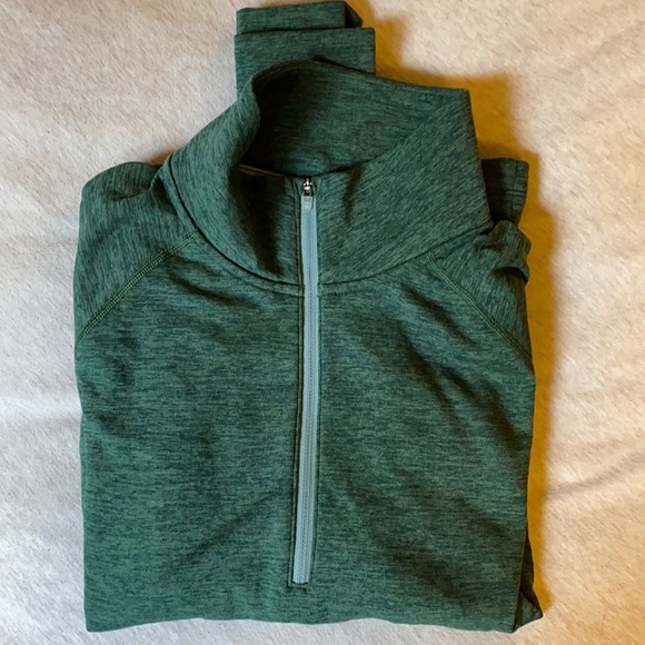 Outdoor Voices Jackets & Blazers - Fleece Lined Quarter Zip Soft Shell in Green